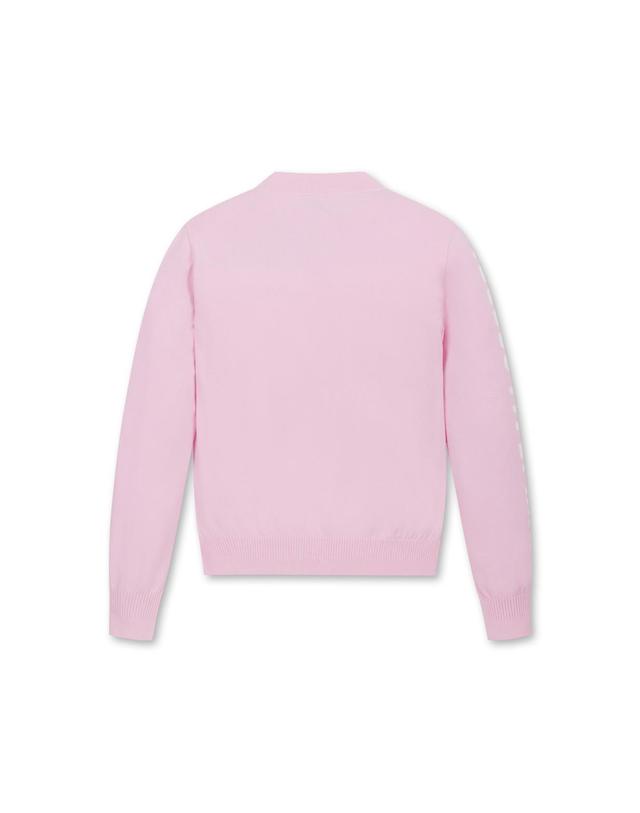 왁 [WAAC] [Exclusive] Women Slogan WAACKY Cardigan_WWWAM25904PIL 착용컷