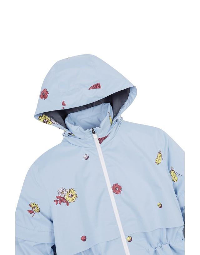 왁 [WAAC] Women Floral Printed Rain-Coat_WWUAS25102LBX 착용컷