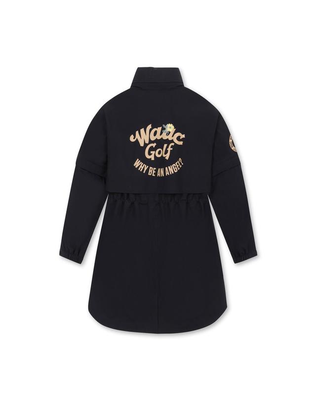 왁 [WAAC] Women Floral Printed Rain-Coat_WWUAS25102BKX 착용컷