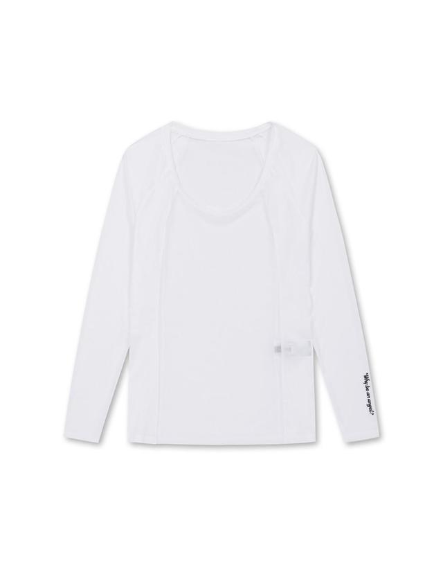 왁 [WAAC] Women Sun Shield Silky Base Layer (Crewneck)_WWTBM25203WHX 착용컷