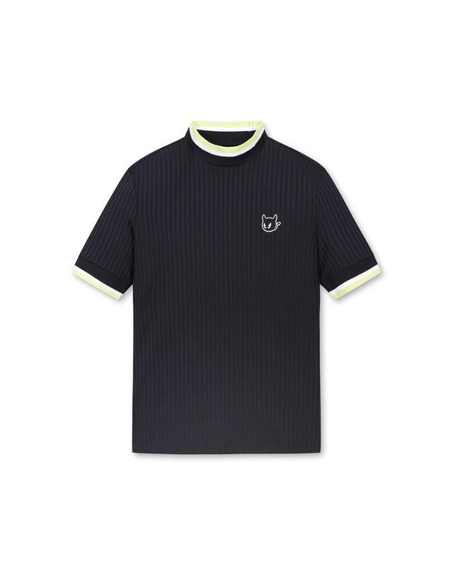 왁 [WAAC] Women Cool Ribbed SS Mockneck Top_WWTCM25206BKX 착용컷