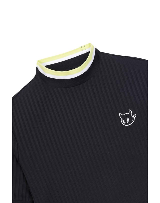 왁 [WAAC] Women Cool Ribbed SS Mockneck Top_WWTCM25206BKX 착용컷
