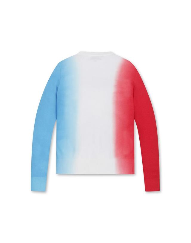 왁 [WAAC] Women Tie Dye Crewneck Sweater_WWWAM25201REX 착용컷