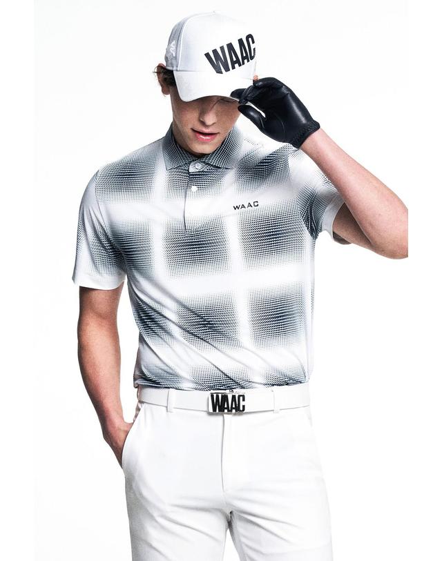 왁 [WAAC] PLAYER S EDITION Pattern SS Polo_WMTCM25209BKX 착용컷