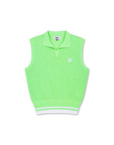 [WAAC] Women Mesh Polo Knit Vest_WWWAM25206YGN