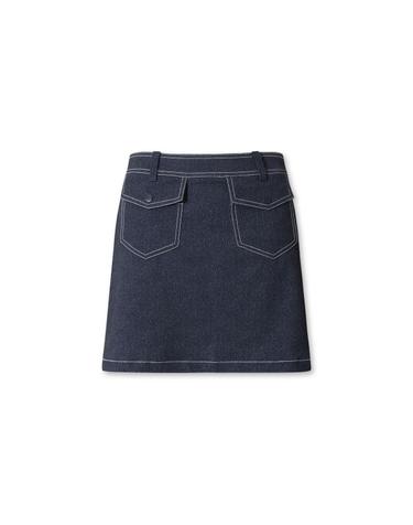 [WAAC] Women Denim like skirt WWKCA25606BUD