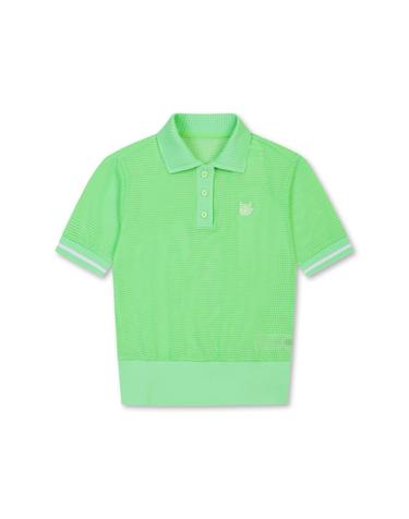 [WAAC] Women Mesh Loose Fit SS Polo WWTCM25301YGN