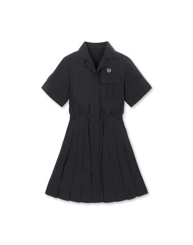 [WAAC] Women Collar Half-sleeve Dress_WWUAS25108BKX