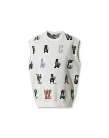 [WAAC] Men Colored WAAC Knit Vest WMWAA25602IVX