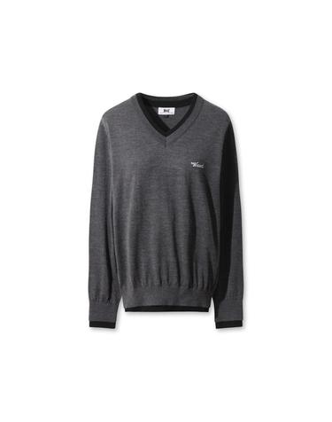 [WAAC] Women Double Rib V-neck Sweater WWWAA25624GYM