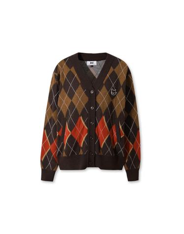 [WAAC] Women Argyle Knit Cardigan WWWAW25708BRX