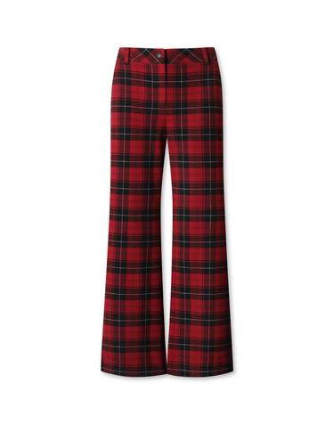 [WAAC] Women Check pattern wide pants WWPNW25707REX