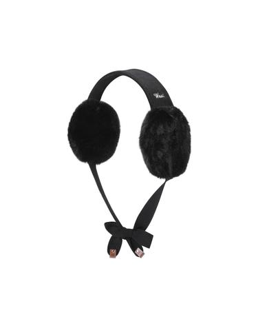 [WAAC] Women Ribbon Fur Ear Warmer WGGJX25775BKX
