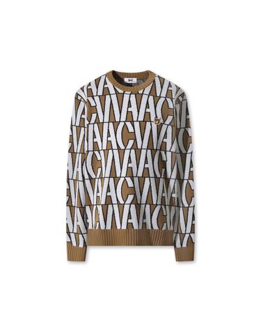 [WAAC] Men Logo Pattern Crewneck Sweater WMWAW25801BRL