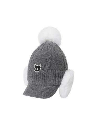 [WAAC] Women Ear Warmer Knit Hat WGRCX25812GYX