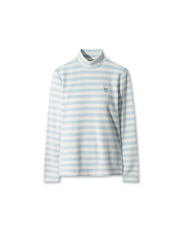 [WAAC] Women Stripe Peach Highneck Top WWTBW25805BUL