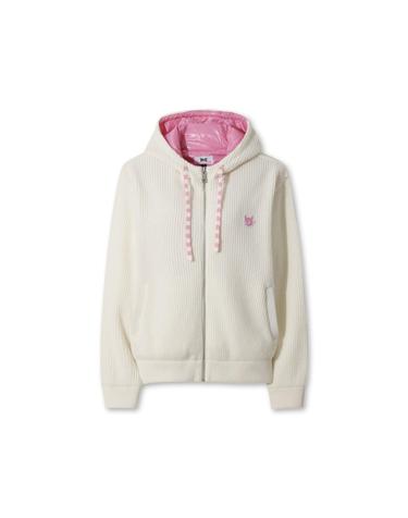 [WAAC] Women Brioche Knit Hooded Jacket WWWAW25806IVX