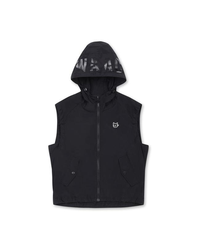 왁 [WAAC] [Exclusive] Women Light-weight Stretch Hoodie vest_WWVAM25901BKX 착용컷