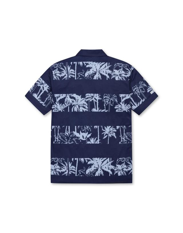 왁 [WAAC] Men Athletic Palm Tree Block Polo_WTTCM25403NYD 착용컷