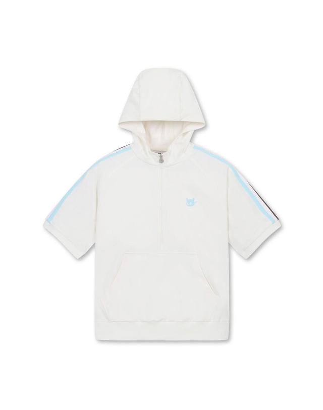 왁 [WAAC] Women WAACKY Half Zip Hoodie_WWTCM25226IVX 착용컷