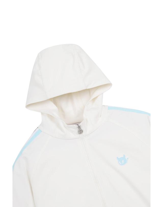 왁 [WAAC] Women WAACKY Half Zip Hoodie_WWTCM25226IVX 착용컷