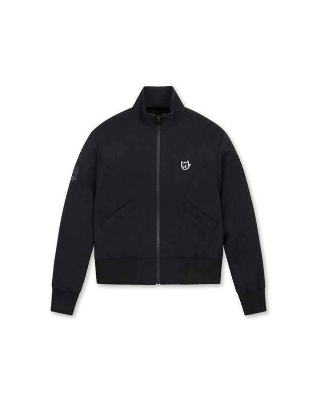 왁 [WAAC] Women Pressed logo point jersey Jacket_WWUAS25101BKX 착용컷