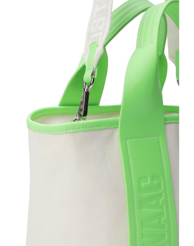 왁 [WAAC] Women Logo Tote Bag_WGBAX25111YGN 착용컷