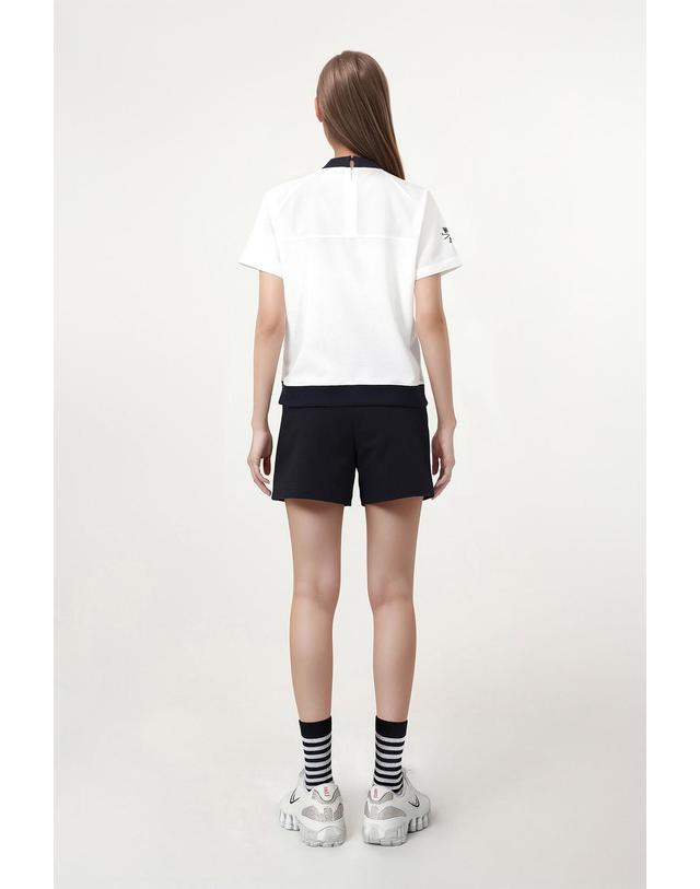 왁 [WAAC X JONES] Womens Seersucker SS Pullover_WWTCM25370WHX 착용컷