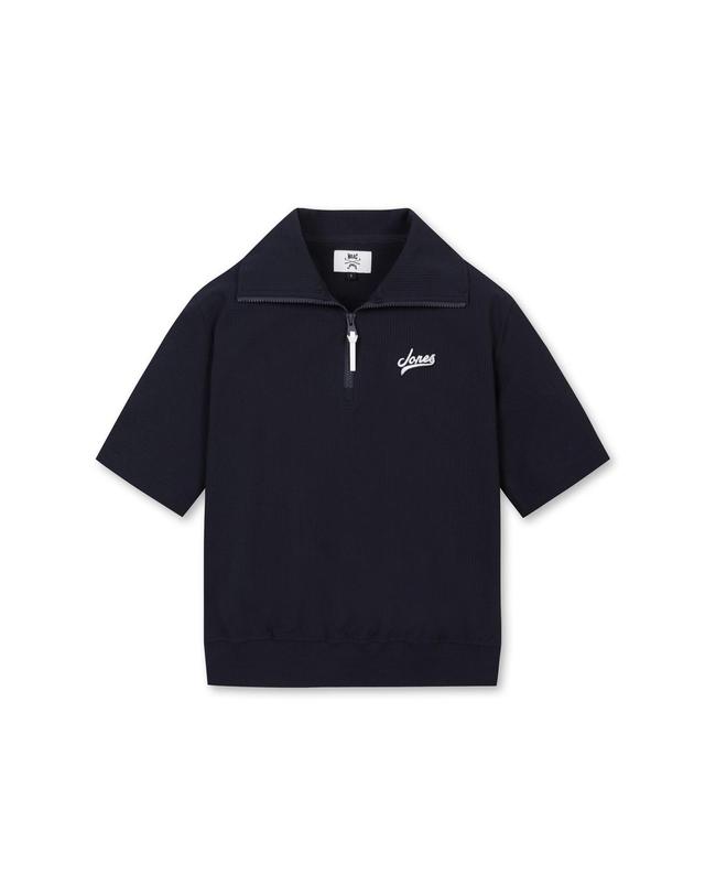 왁 [WAAC X JONES] Womens Seersucker SS Half Zip_WWTCM25371NYD 착용컷