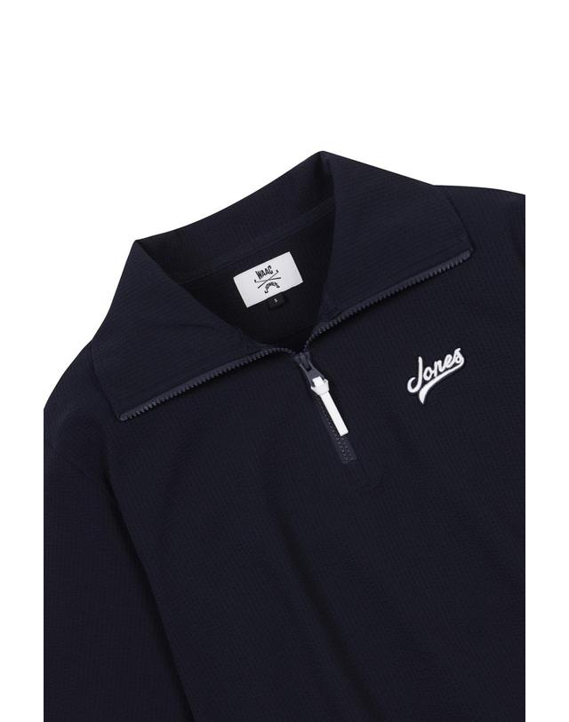왁 [WAAC X JONES] Womens Seersucker SS Half Zip_WWTCM25371NYD 착용컷