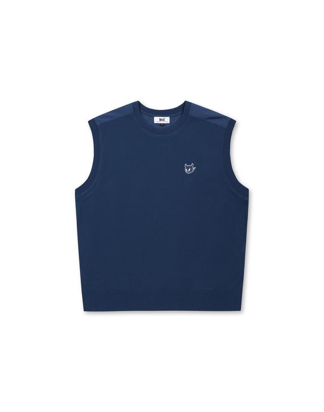 왁 [WAAC] Men Hybrid Knit Vest_WMWAM25201BUD 착용컷