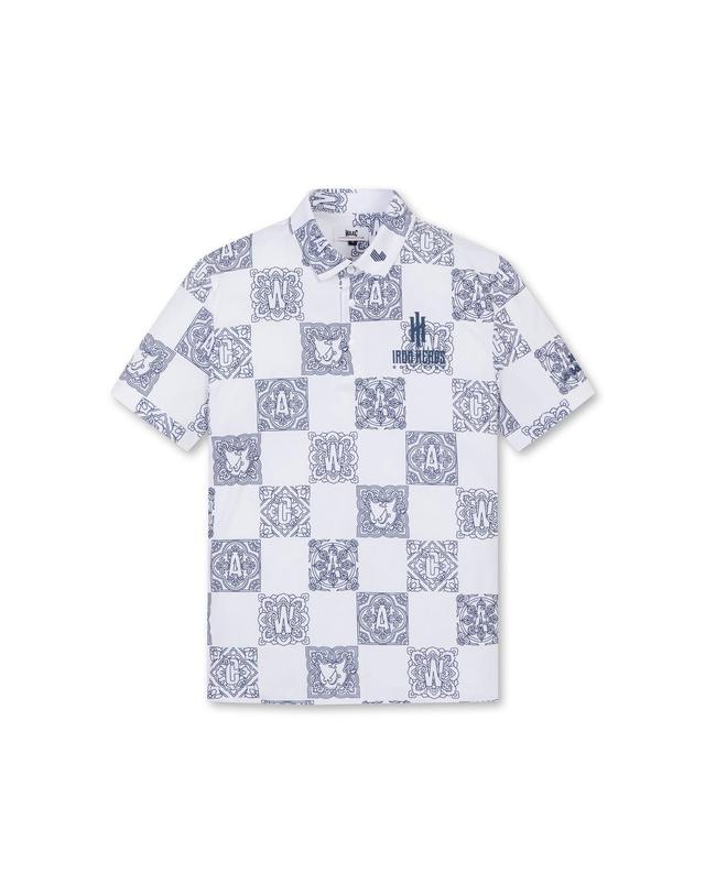 왁 [WAAC] Men Korea Edition Big Pattern SS Polo_WMTCM25342WHX 착용컷