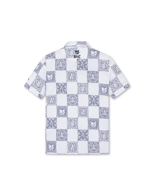 왁 [WAAC] Men Korea Edition Big Pattern SS Polo_WMTCM25342WHX 착용컷