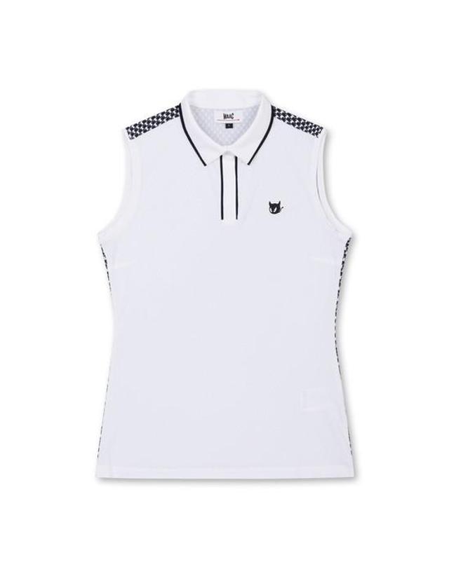 왁 [WAAC] Pattern Point Sleeveless Top_WWTCM25210WHX 착용컷
