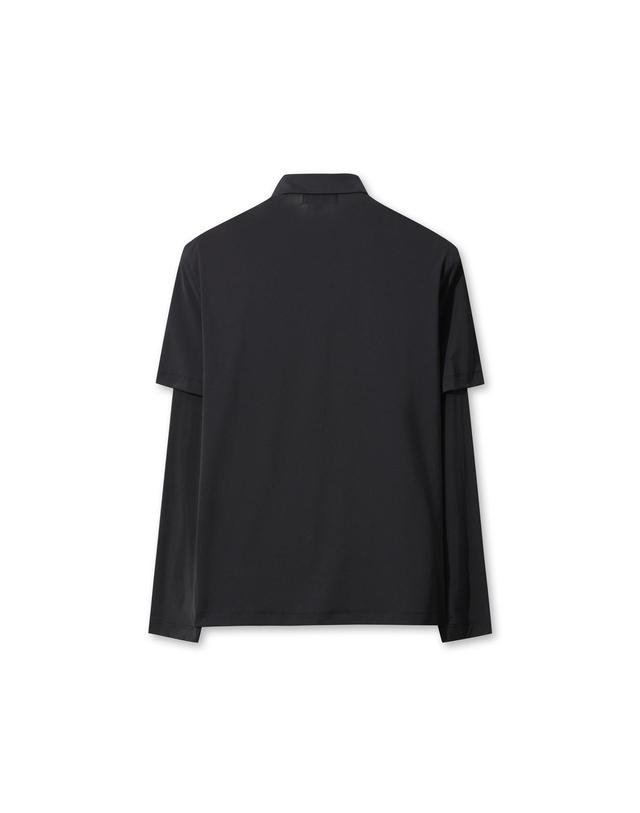 왁 [WAAC] PLAYER S WAACKY Men Sunshield Hybrid Polo_WMTBM25300BKX 착용컷