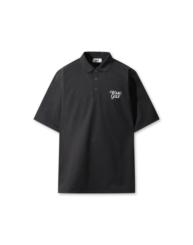 왁 [WAAC] Unisex pique collar t-shirts WMTCA25554BKX 착용컷