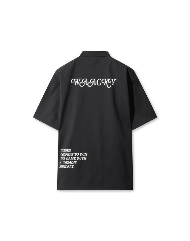 왁 [WAAC] Unisex pique collar t-shirts WMTCA25554BKX 착용컷