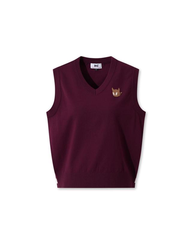 왁 [WAAC] WAAC THE ORIGINAL Women V-neck Knit Vest WWWAA25630WIX 착용컷