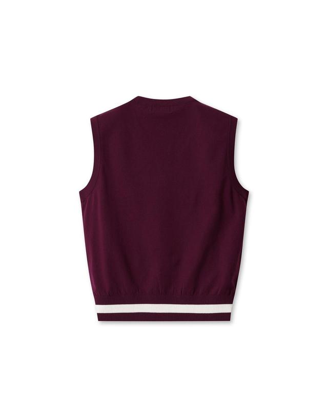 왁 [WAAC] WAAC THE ORIGINAL Women V-neck Knit Vest WWWAA25630WIX 착용컷