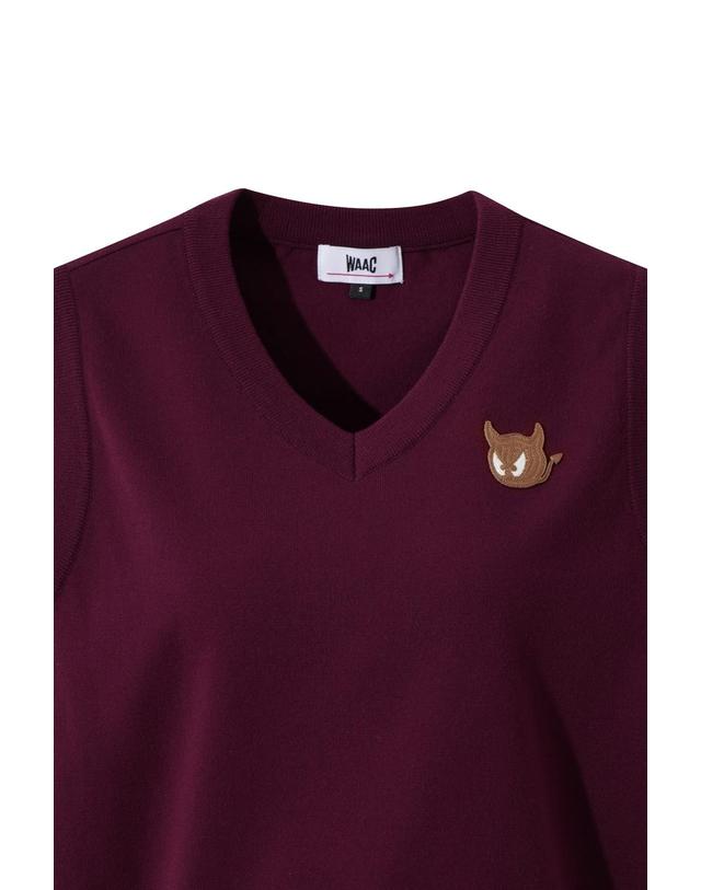 왁 [WAAC] WAAC THE ORIGINAL Women V-neck Knit Vest WWWAA25630WIX 착용컷