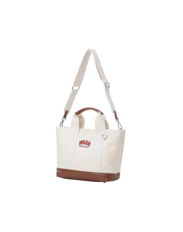 왁 [WAAC] Women Logo Tote Bag_WGBAX25611IVX 착용컷