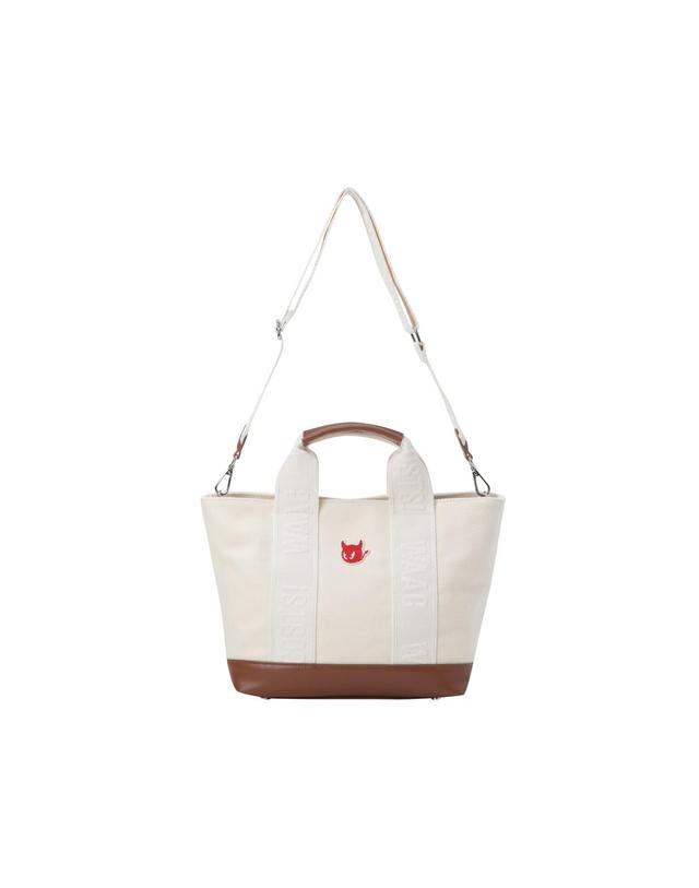 왁 [WAAC] Women Logo Tote Bag_WGBAX25611IVX 착용컷