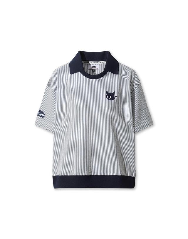 왁 [WAAC] Women Detachable Collar Seersucker SS Top WWTCM25380NYX 착용컷