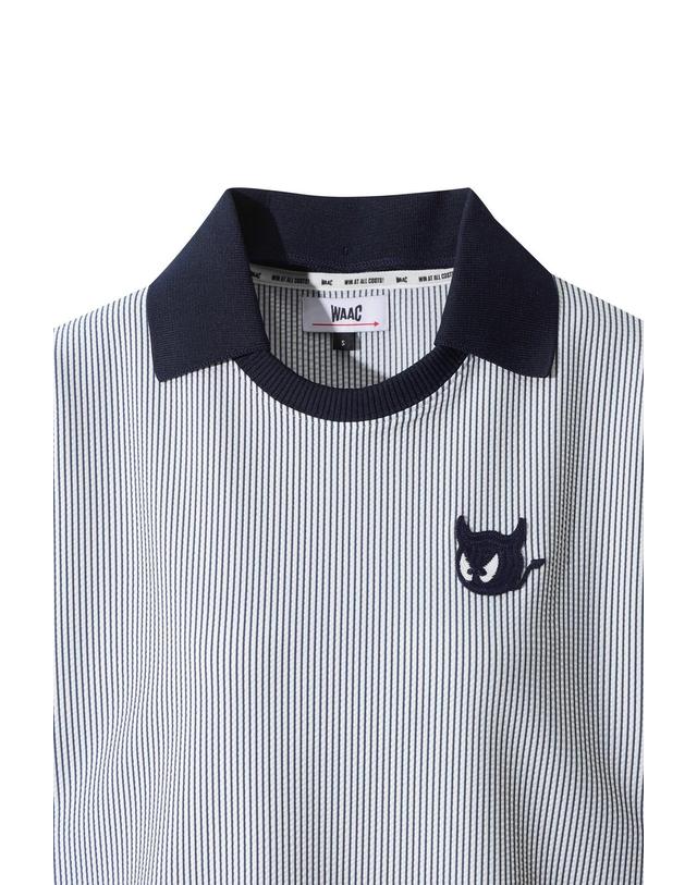 왁 [WAAC] Women Detachable Collar Seersucker SS Top WWTCM25380NYX 착용컷