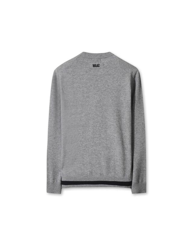 왁 [WAAC] Men Cashmere Blended Crewneck Sweater WMWAW25703GYM 착용컷