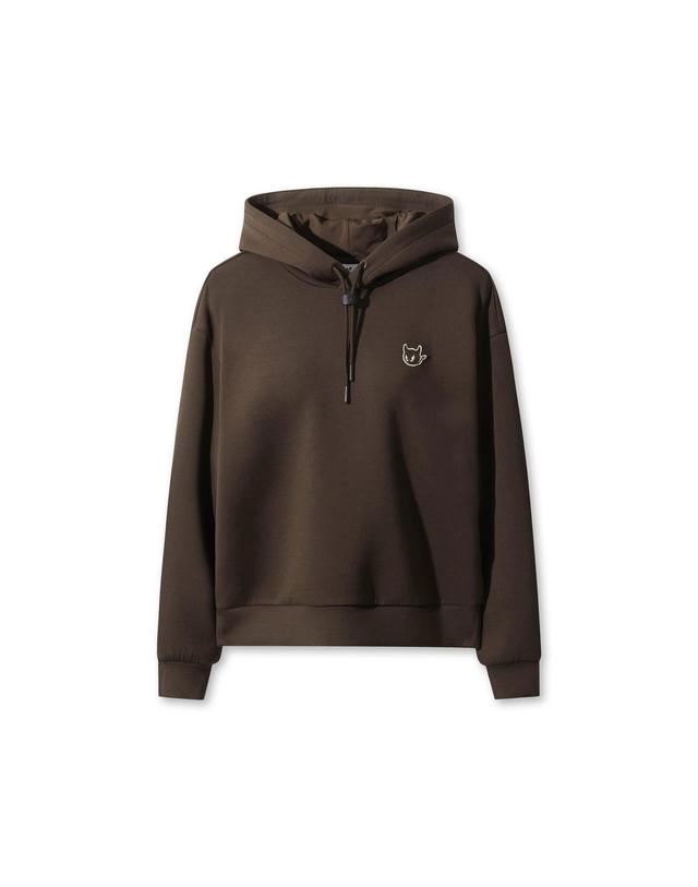 왁 [WAAC] Women Logo Applique Hooded Shirts WWTBW25707BRX 착용컷