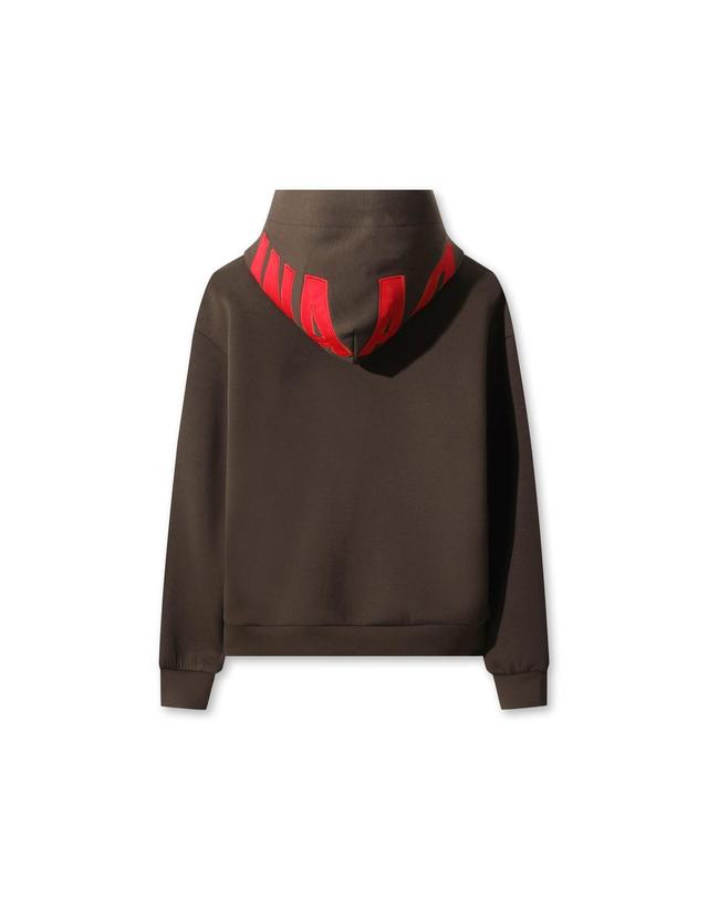 왁 [WAAC] Women Logo Applique Hooded Shirts WWTBW25707BRX 착용컷