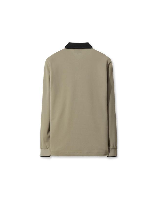 왁 [WAAC] Men WAACKY Ribbed Collar Polo WMTBA25603BEX 착용컷