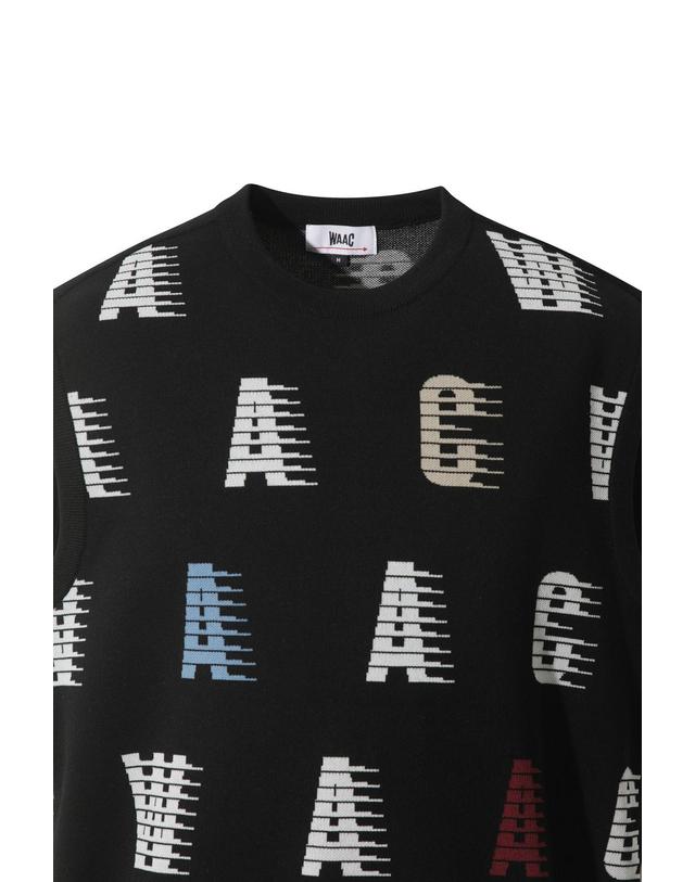 왁 [WAAC] Men Colored WAAC Knit Vest WMWAA25602BKX 착용컷