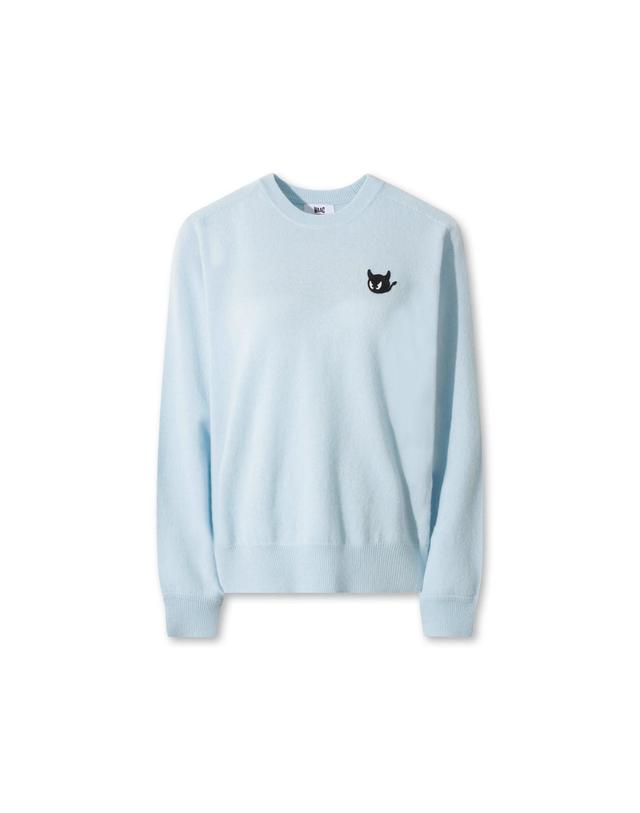 왁 [WAAC] [WTO] Women Cashmere Whole Garment Sweater WWWAW25730BUL 착용컷